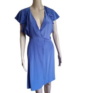 French Connection Orchid Purple Silk Wrap Dress Size 0